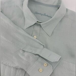 Tommy Bahama‎ men’s mint  textured linen long sleeve button up size XL